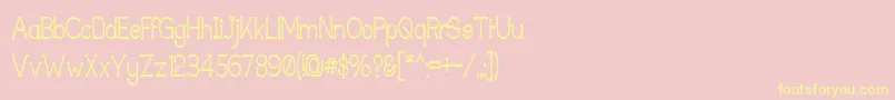 Techingm Font – Yellow Fonts on Pink Background
