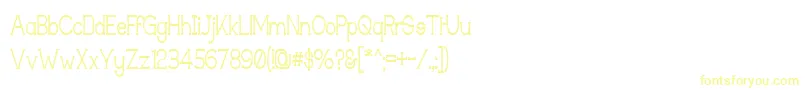 Techingm Font – Yellow Fonts on White Background