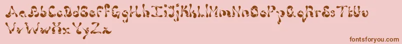 Dollop4.9 Font – Brown Fonts on Pink Background