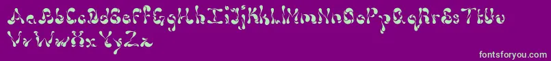 Dollop4.9 Font – Green Fonts on Purple Background