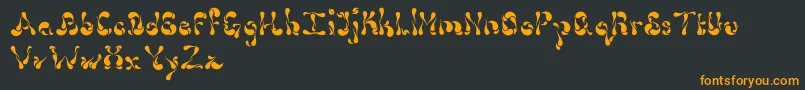 Dollop4.9-Schriftart – Orangefarbene Schriften auf schwarzem Hintergrund