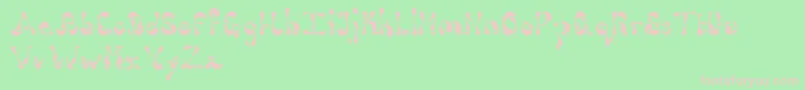 Dollop4.9 Font – Pink Fonts on Green Background