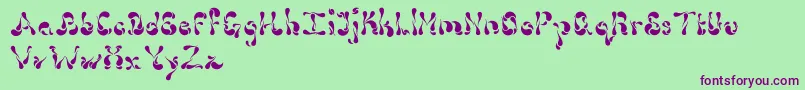 Dollop4.9 Font – Purple Fonts on Green Background