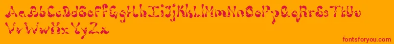 Dollop4.9 Font – Red Fonts on Orange Background