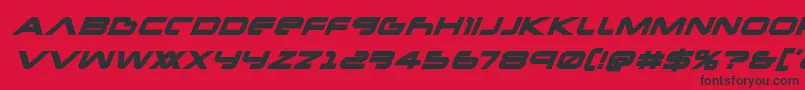 Newmarsboldital Font – Black Fonts on Red Background