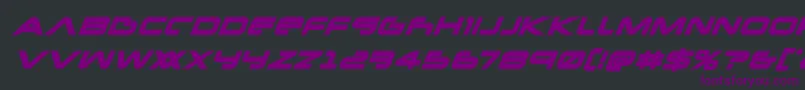 Newmarsboldital-fontti – violetit fontit mustalla taustalla