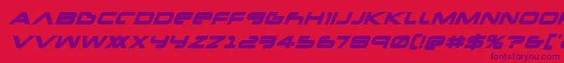 Newmarsboldital Font – Purple Fonts on Red Background