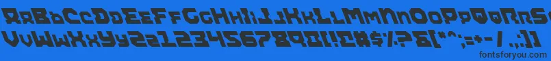 Шрифт AiracobraLeftalic – чёрные шрифты на синем фоне