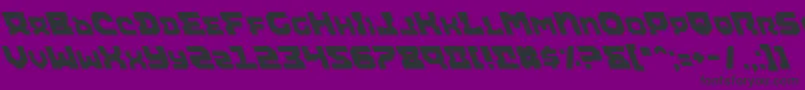 フォントAiracobraLeftalic – 紫の背景に黒い文字