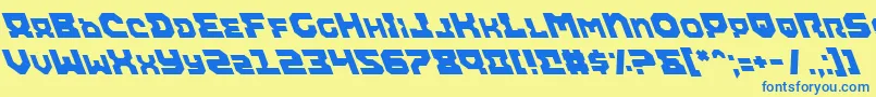 AiracobraLeftalic Font – Blue Fonts on Yellow Background