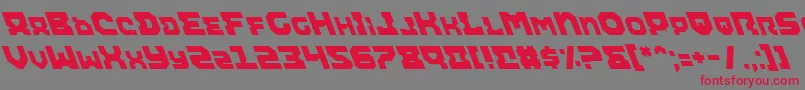 AiracobraLeftalic Font – Red Fonts on Gray Background