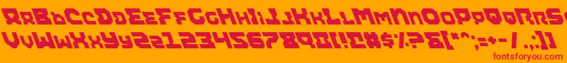 AiracobraLeftalic Font – Red Fonts on Orange Background