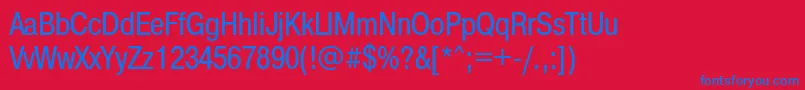 Pragmaticacondgtt Font – Blue Fonts on Red Background