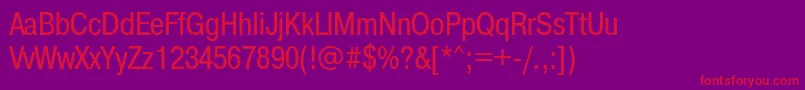 Pragmaticacondgtt Font – Red Fonts on Purple Background
