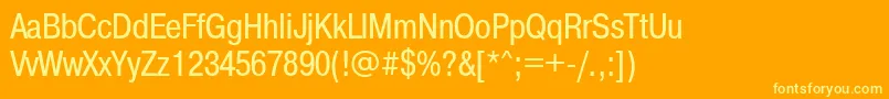 Pragmaticacondgtt Font – Yellow Fonts on Orange Background
