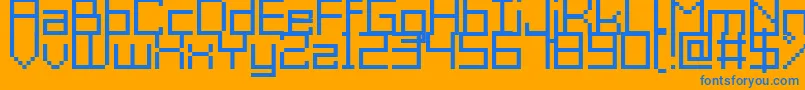 フォントAcme9Regular – オレンジの背景に青い文字