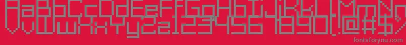 Acme9Regular Font – Gray Fonts on Red Background