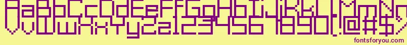 Acme9Regular Font – Purple Fonts on Yellow Background