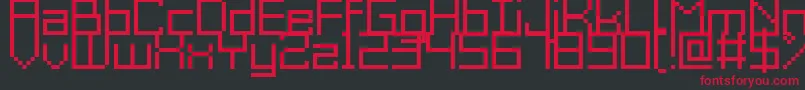 Acme9Regular Font – Red Fonts on Black Background