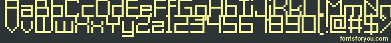 Acme9Regular Font – Yellow Fonts on Black Background