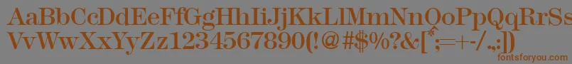 Modern438Regular Font – Brown Fonts on Gray Background