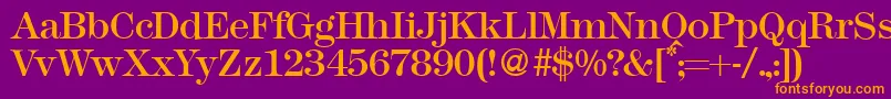 Modern438Regular Font – Orange Fonts on Purple Background