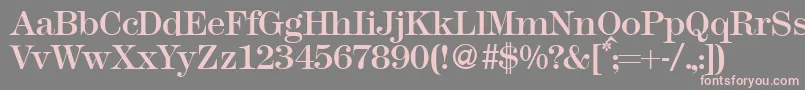 Modern438Regular Font – Pink Fonts on Gray Background