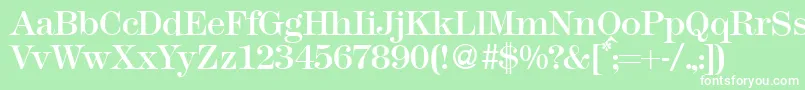 Modern438Regular Font – White Fonts on Green Background