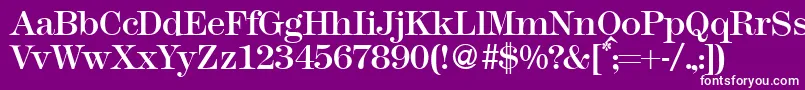 Modern438Regular Font – White Fonts on Purple Background