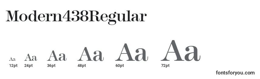 Размеры шрифта Modern438Regular