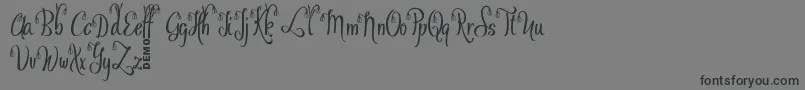 OfalyDemo-Schriftart – Schwarze Schriften auf grauem Hintergrund