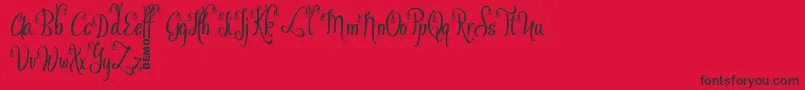 OfalyDemo Font – Black Fonts on Red Background