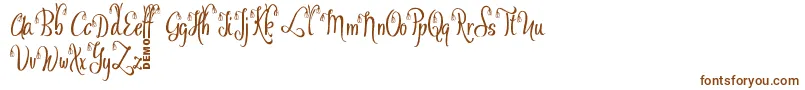 OfalyDemo-fontti – ruskeat fontit valkoisella taustalla