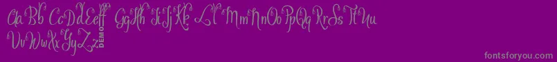 OfalyDemo-Schriftart – Graue Schriften auf violettem Hintergrund