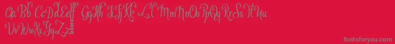 OfalyDemo Font – Gray Fonts on Red Background