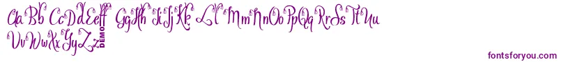 More about OfalyDemo Font OfalyDemo Font – Purple Fonts on White Background