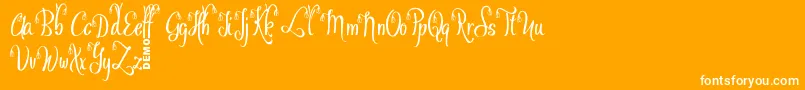 OfalyDemo Font – White Fonts on Orange Background