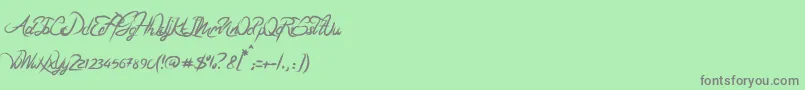 Шрифт Coffeyto – серые шрифты на зелёном фоне