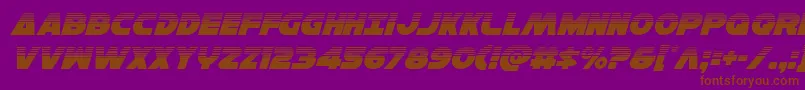 Hansolov3halfital Font – Brown Fonts on Purple Background