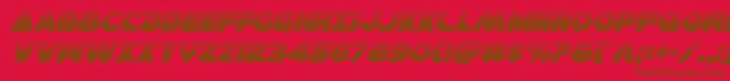 Hansolov3halfital Font – Brown Fonts on Red Background
