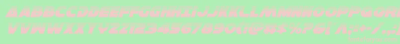 Hansolov3halfital Font – Pink Fonts on Green Background