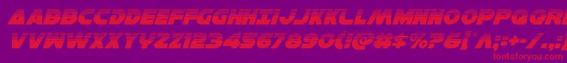 Hansolov3halfital Font – Red Fonts on Purple Background