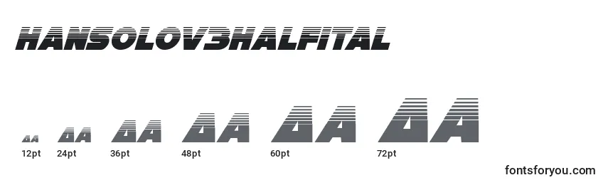 Hansolov3halfital Font Sizes