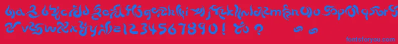 Police Beech ffy – polices bleues sur fond rouge