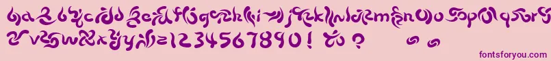 Beech ffy Font – Purple Fonts on Pink Background