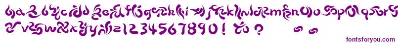 Czcionka Beech ffy – fioletowe czcionki na białym tle