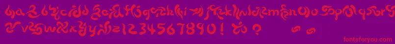 Beech ffy Font – Red Fonts on Purple Background