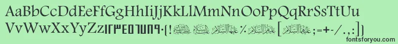 ScAlyermook Font – Black Fonts on Green Background