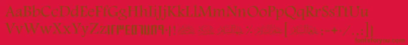 Police ScAlyermook – polices brunes sur fond rouge