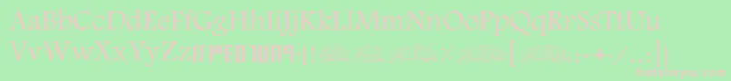 ScAlyermook Font – Pink Fonts on Green Background